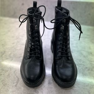 Black Lace up Boots size 8